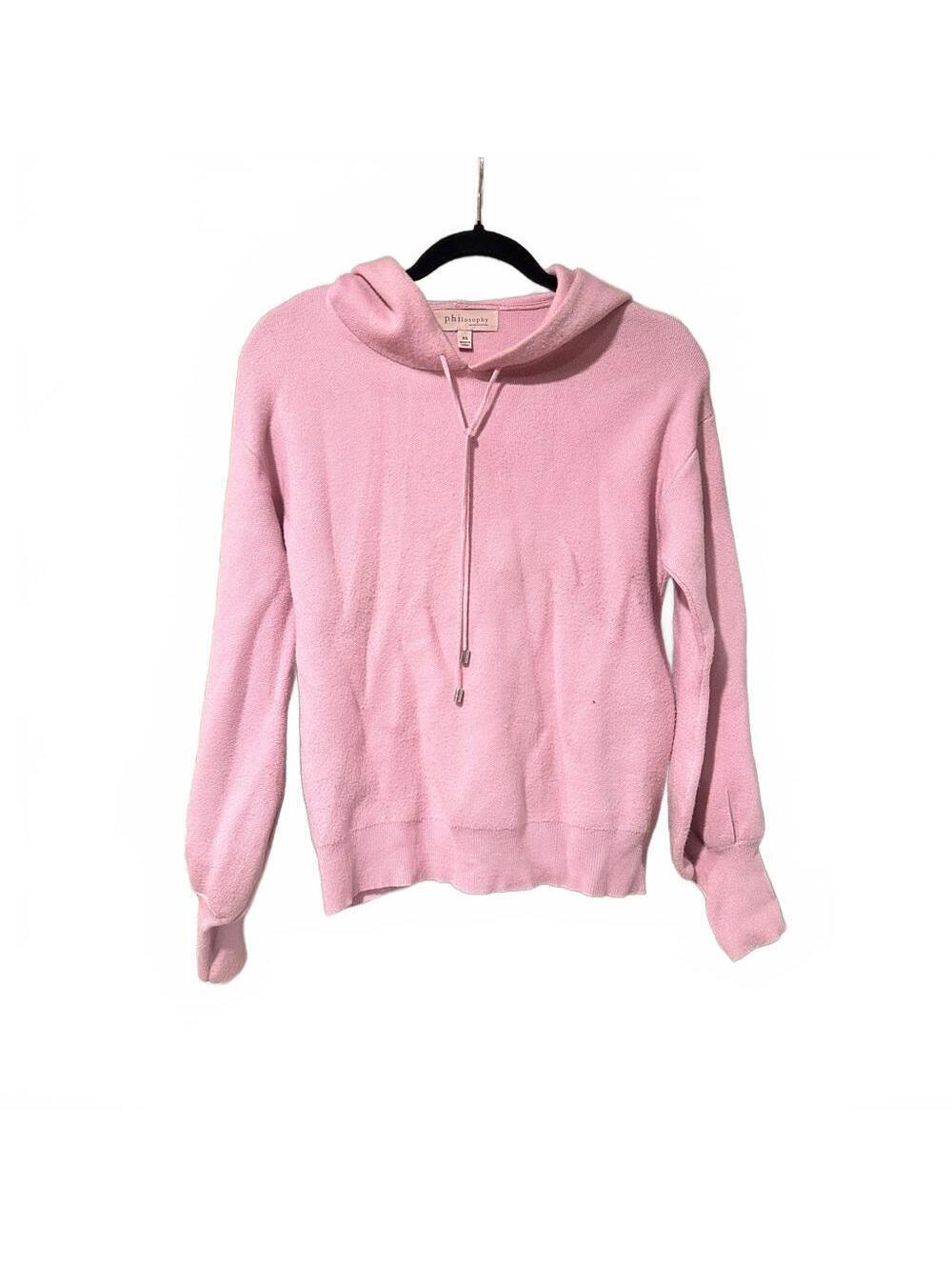 Philosophy Pink Pullover Hoodie with Drawstring
